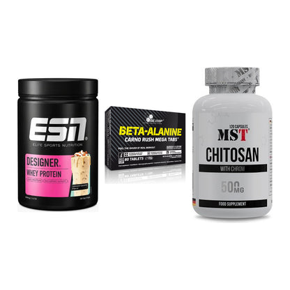 Definitionsphase-Set: ESN Designer + Olimp Beta-Ala + MST Chitosan – alle enthaltenen Artikel