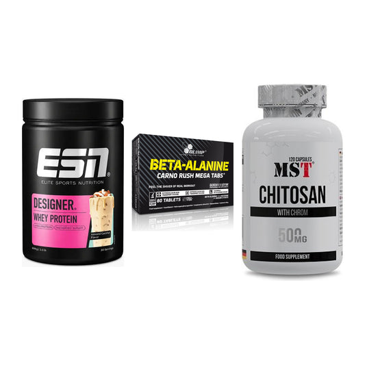 Definitionsphase-Set: ESN Designer + Olimp Beta-Ala + MST Chitosan – alle enthaltenen Artikel