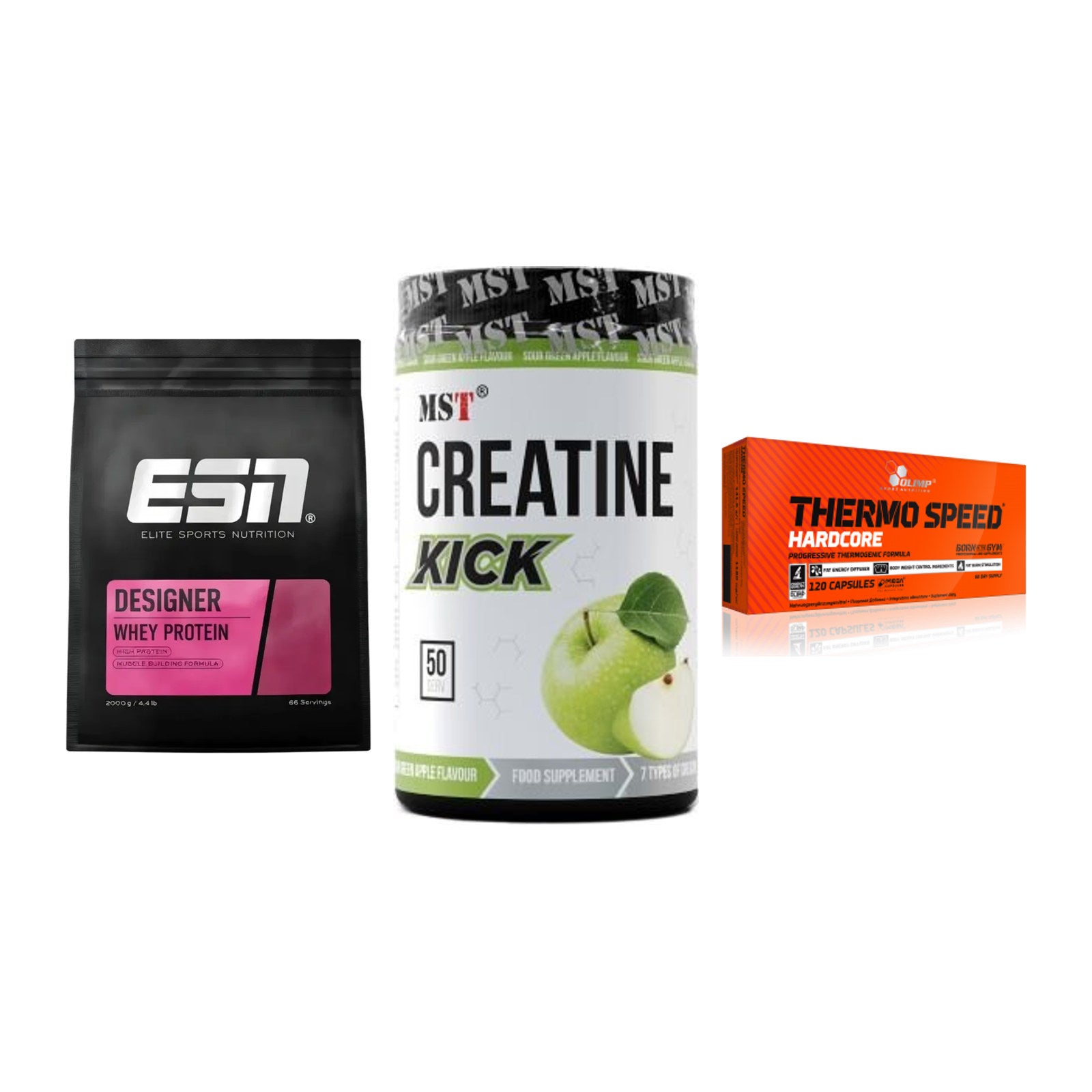 Definitionsphase-Set: ESN Designer + MST Creatine + Olimp Thermo – alle enthaltenen Artikel
