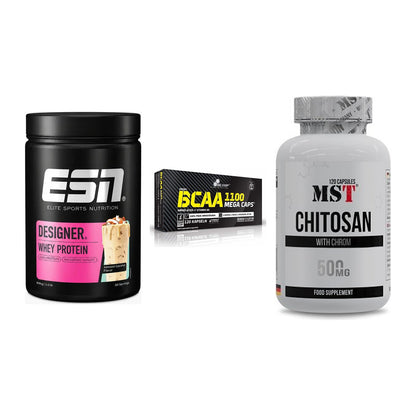 Definitionsphase-Set: ESN Designer + Olimp BCAA + MST Chitosan – alle enthaltenen Artikel