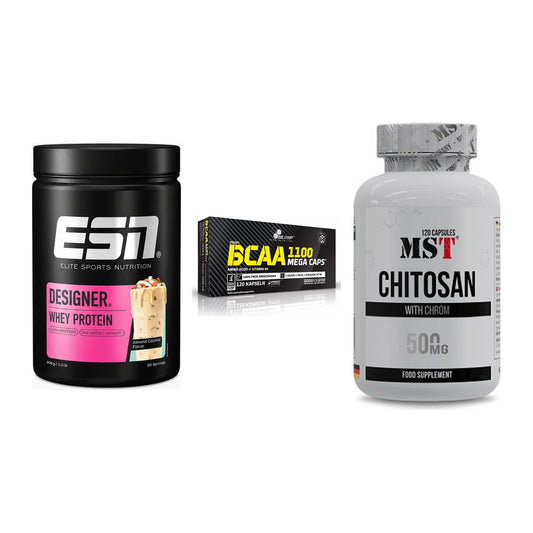 Definitionsphase-Set: ESN Designer + Olimp BCAA + MST Chitosan – alle enthaltenen Artikel