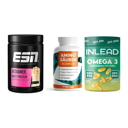 Definitionsphase-Set: ESN Designer + ProFuel Aminos + INLEAD Omega-3 – alle enthaltenen Artikel
