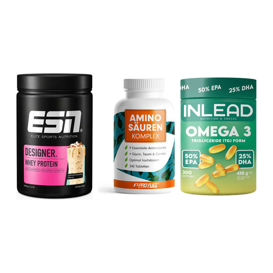 Definitionsphase-Set: ESN Designer + ProFuel Aminos + INLEAD Omega-3 – alle enthaltenen Artikel