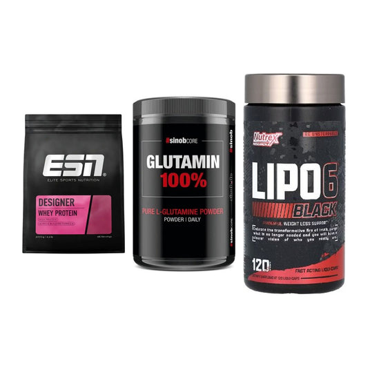Definitionsphase-Set: ESN Designer + Sinob Core + Nutrex Lipo 6 – alle enthaltenen Artikel