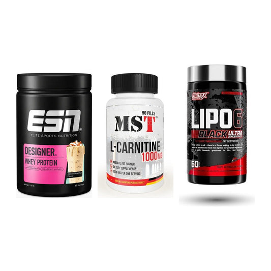 Definitionsphase-Set: ESN Designer + MST L-Carnitin + Nutrex Lipo 6 – alle enthaltenen Artikel