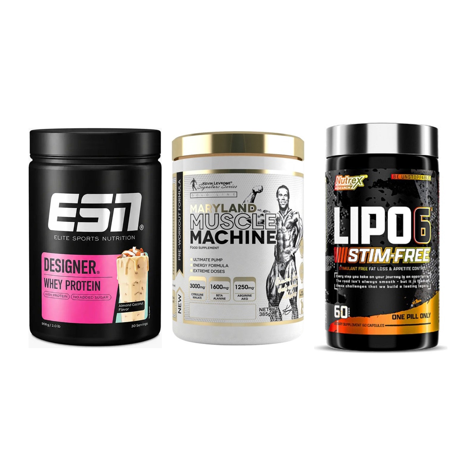 Definitionsphase-Set: ESN Designer + Kevin Levrone + Nutrex Lipo 6 – alle enthaltenen Artikel