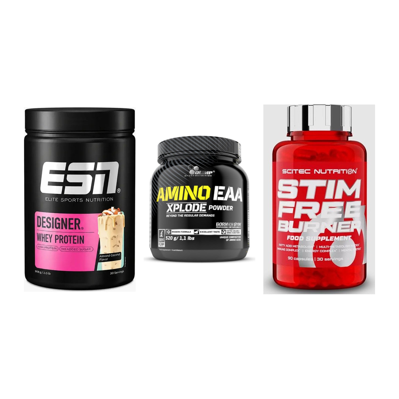 Definitionsphase-Set: ESN Designer + Olimp Amino + Scitec Stim – alle enthaltenen Artikel