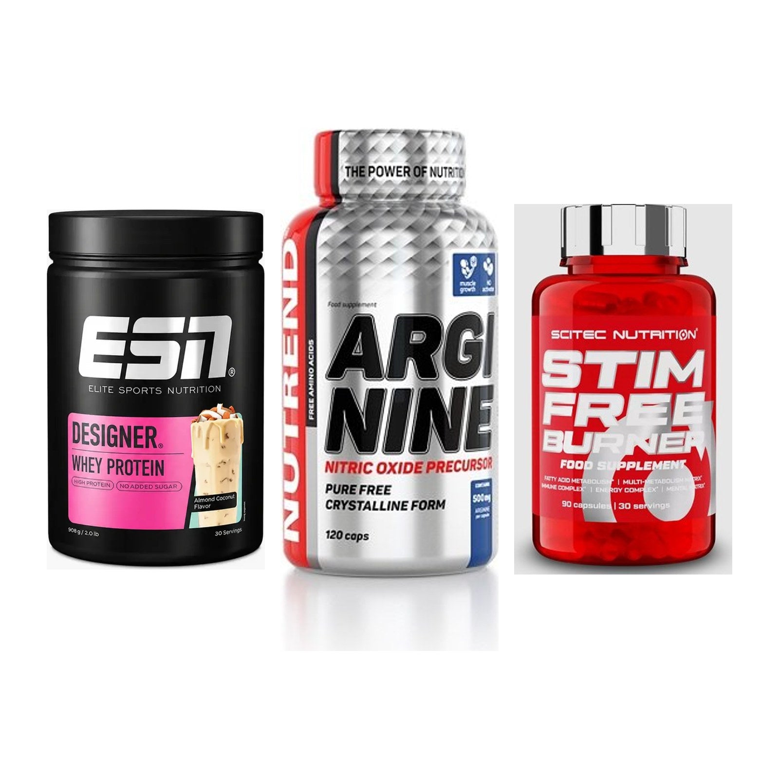 Definitionsphase-Set: ESN Designer + Nutrend Argini + Scitec Stim – alle enthaltenen Artikel