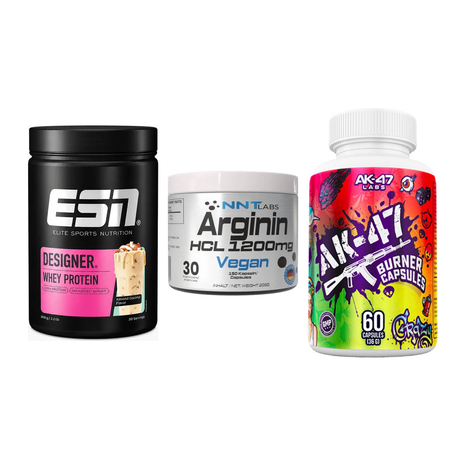 Definitionsphase-Set: ESN Designer + NNT Arginin + AK47 Labs – alle enthaltenen Artikel