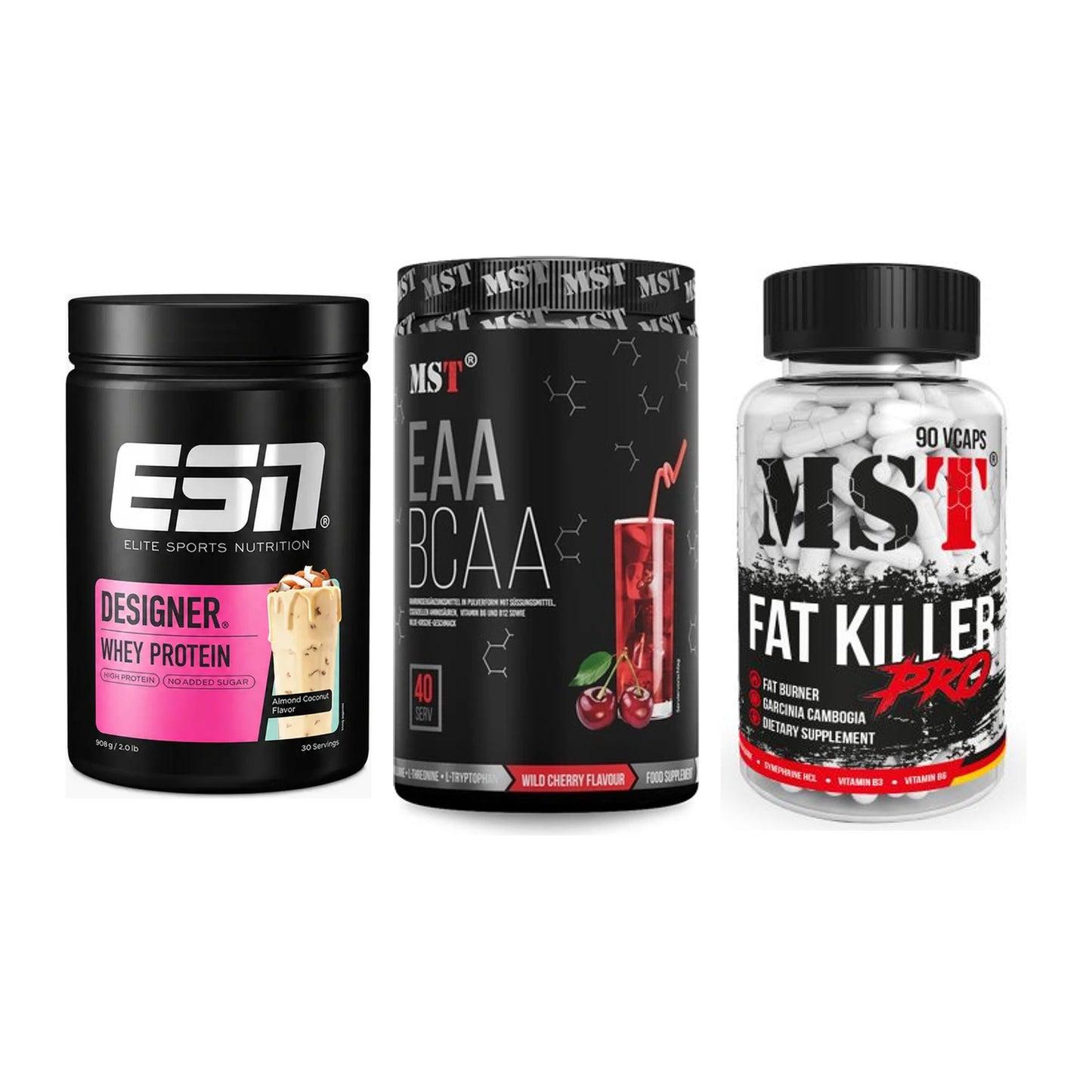Definitionsphase-Set: ESN Designer + MST EAA & BCAA + MST Fat Killer – alle enthaltenen Artikel