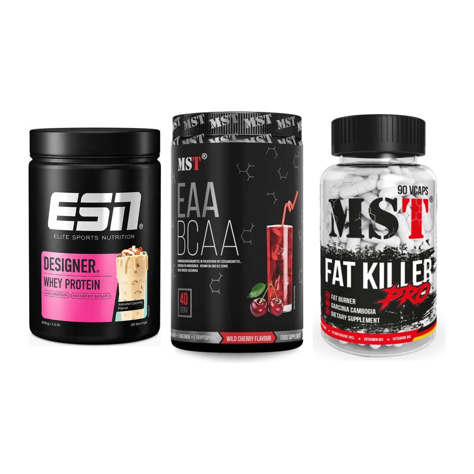 Definitionsphase-Set: ESN Designer + MST EAA & BCAA + MST Fat Killer – alle enthaltenen Artikel