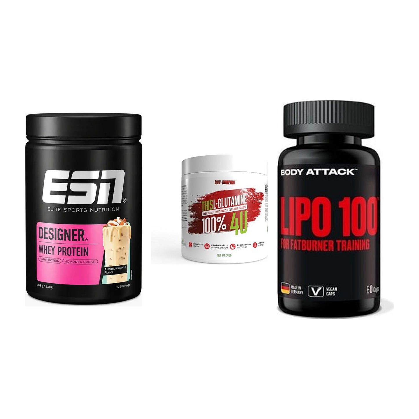 Definitionsphase-Set: ESN Designer + BPS-Pharma + Body Attack – alle enthaltenen Artikel