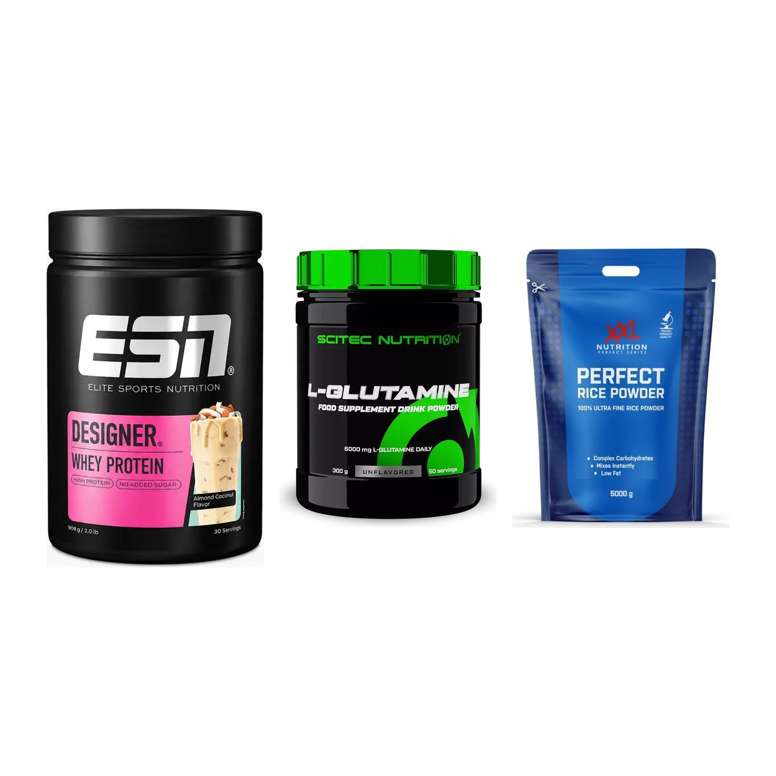 Definitionsphase-Set: ESN Designer + Scitec L-Gluta + XXL Nutrition – alle enthaltenen Artikel