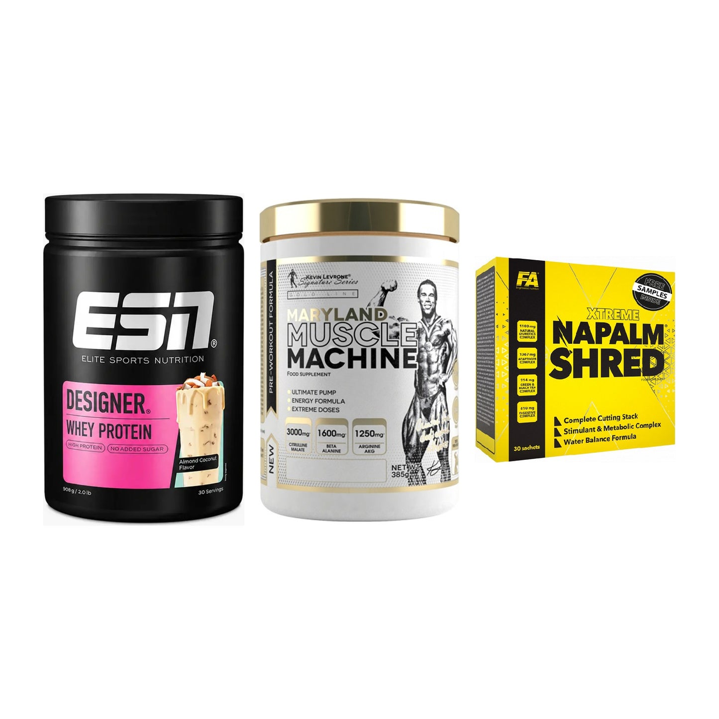 Definitionsphase-Set: ESN Designer + Kevin Levrone + FA Nutrition – alle enthaltenen Artikel