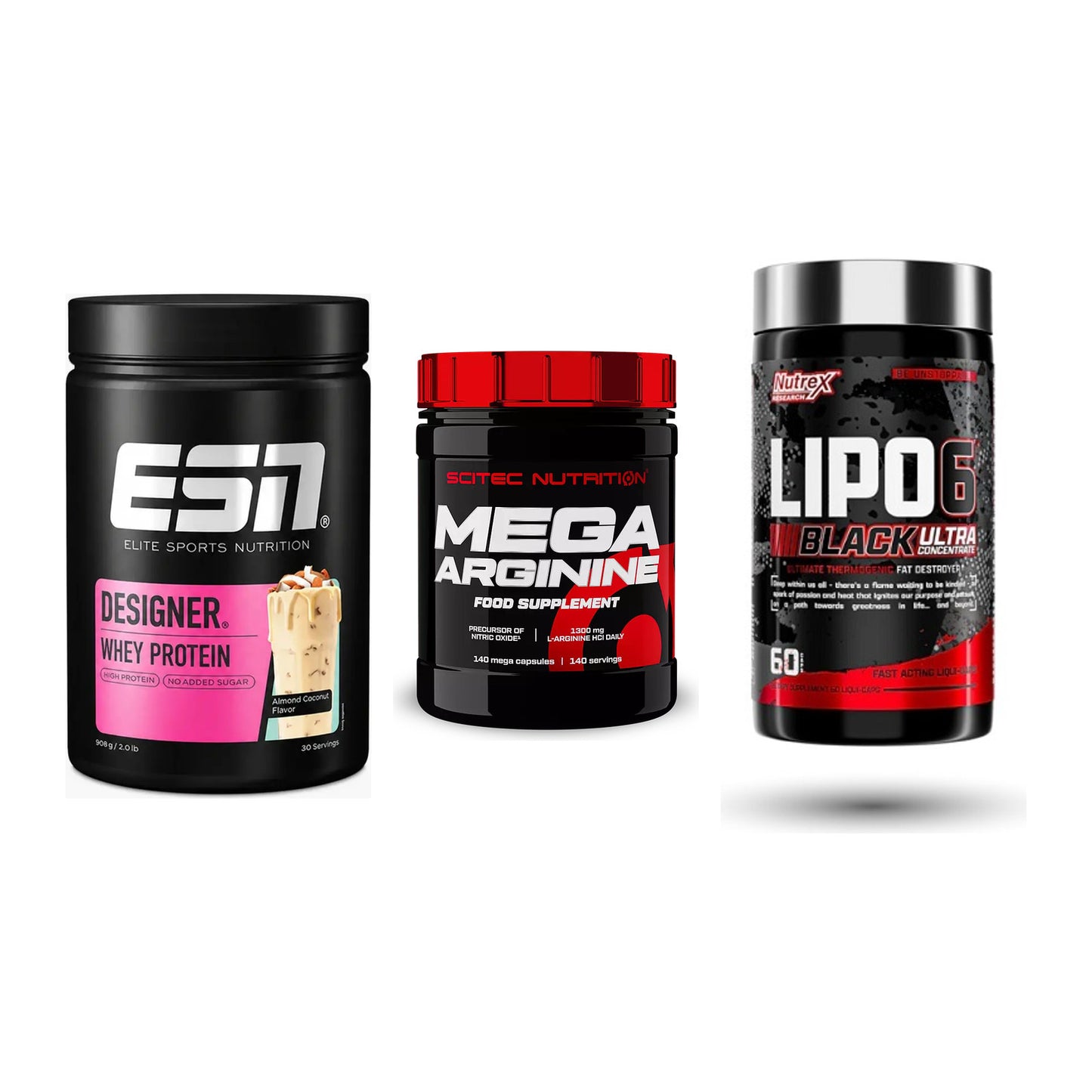 Definitionsphase-Set: ESN Designer + Scitec Mega + Nutrex Lipo 6 – alle enthaltenen Artikel