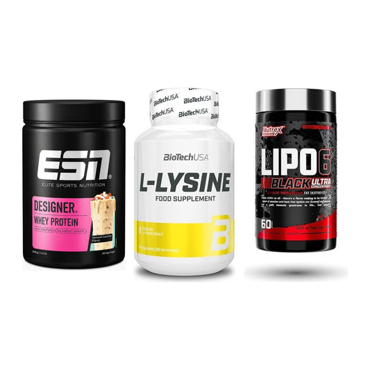 Definitionsphase-Set: ESN Designer + BioTech L-Lysi + Nutrex Lipo 6 – alle enthaltenen Artikel