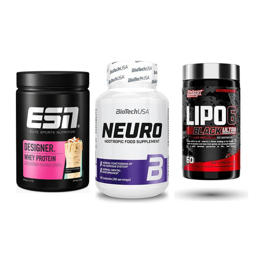Definitionsphase-Set: ESN Designer + BioTech Neuro + Nutrex Lipo 6 – alle enthaltenen Artikel