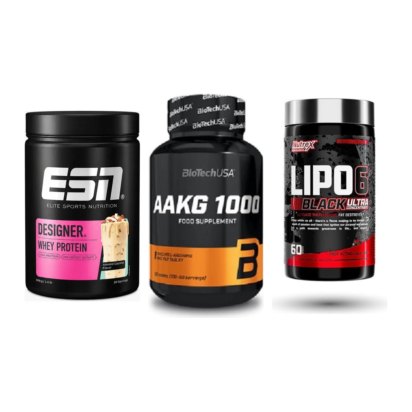 Definitionsphase-Set: ESN Designer + BioTech AAKG + Nutrex Lipo 6 – alle enthaltenen Artikel