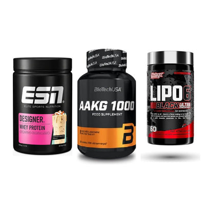Definitionsphase-Set: ESN Designer + BioTech AAKG + Nutrex Lipo 6 – alle enthaltenen Artikel
