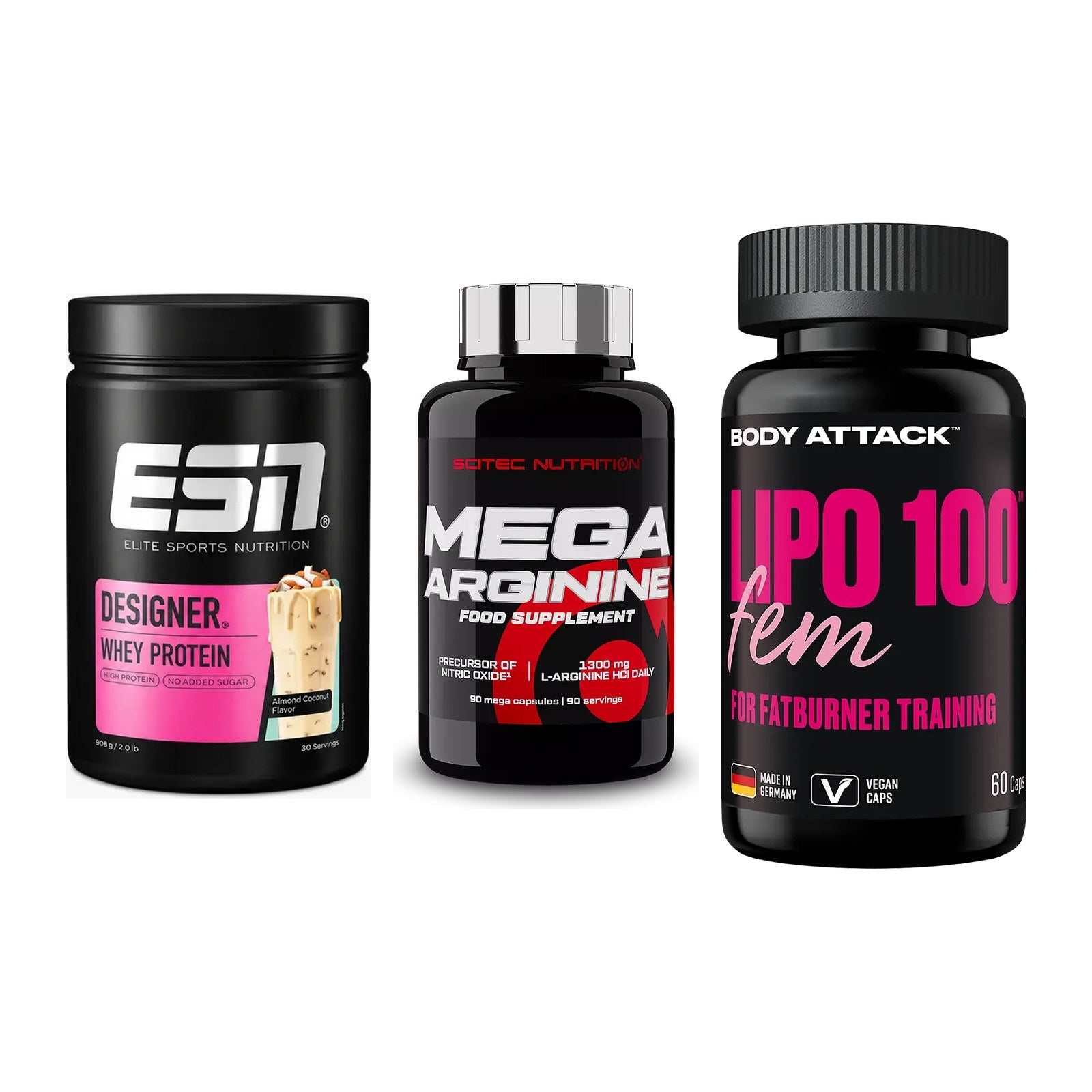 Definitionsphase-Set: ESN Designer + Scitec Mega + Body Attack – alle enthaltenen Artikel