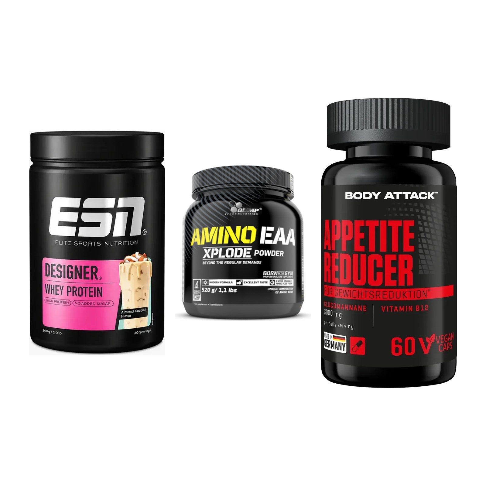 Definitionsphase-Set: ESN Designer + Olimp Amino + Body Attack – alle enthaltenen Artikel