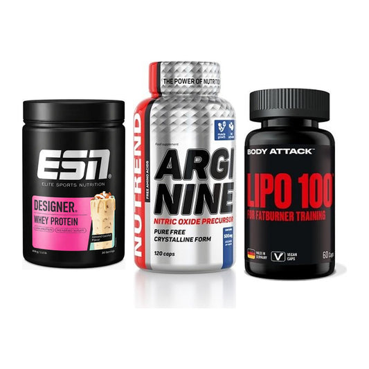 Definitionsphase-Set: ESN Designer + Nutrend Argini + Body Attack – alle enthaltenen Artikel