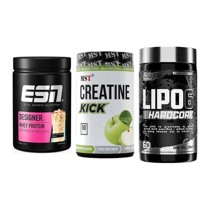 Definitionsphase-Set: ESN Designer + MST Creatine + Nutrex Lipo 6 – alle enthaltenen Artikel