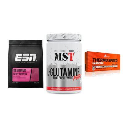 Definitionsphase-Set: ESN Designer + MST Glutamine + Olimp Thermo – alle enthaltenen Artikel