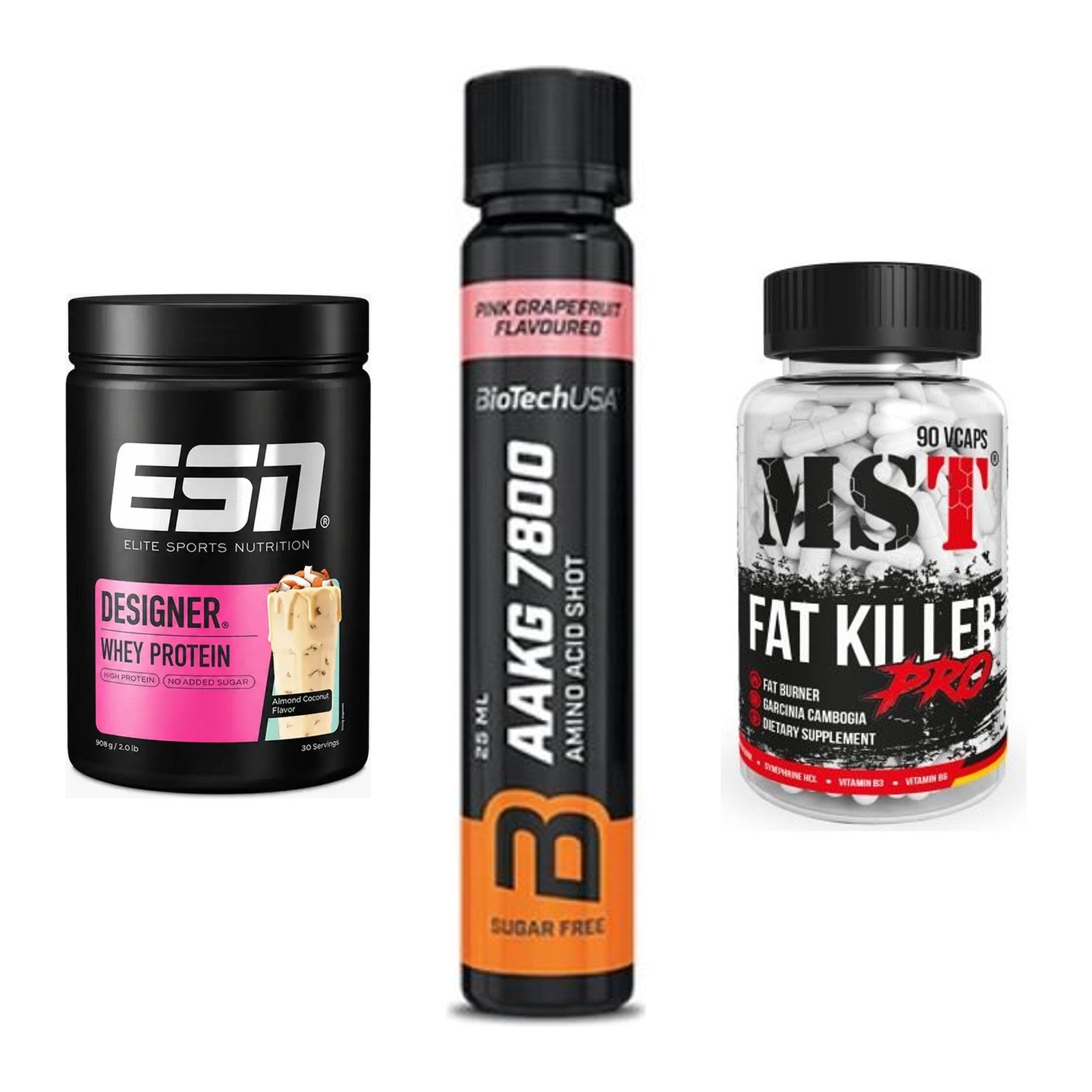 Definitionsphase-Set: ESN Designer + BioTech AAKG + MST Fat Killer – alle enthaltenen Artikel