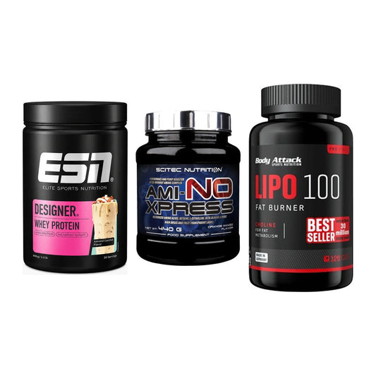Definitionsphase-Set: ESN Designer + Scitec Ami-NO + Body Attack – alle enthaltenen Artikel