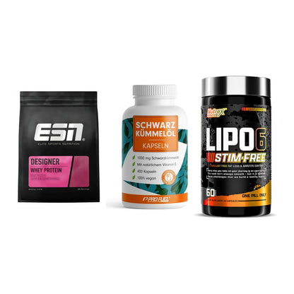 Definitionsphase-Set: ESN Designer + ProFuel Schwar + Nutrex Lipo 6 – alle enthaltenen Artikel