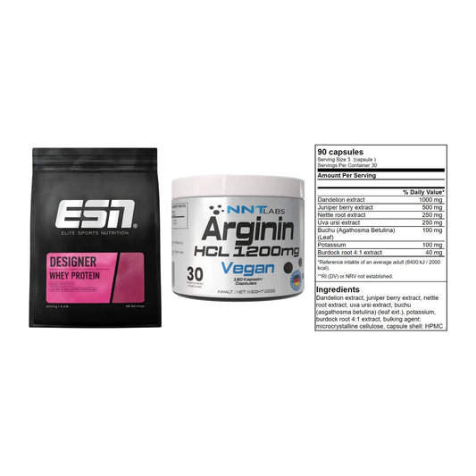 Definitionsphase-Set: ESN Designer + NNT Arginin + GN Shred Cuts – alle enthaltenen Artikel