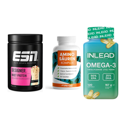 Definitionsphase-Set: ESN Designer + ProFuel Aminos + INLEAD Omega-3 – alle enthaltenen Artikel