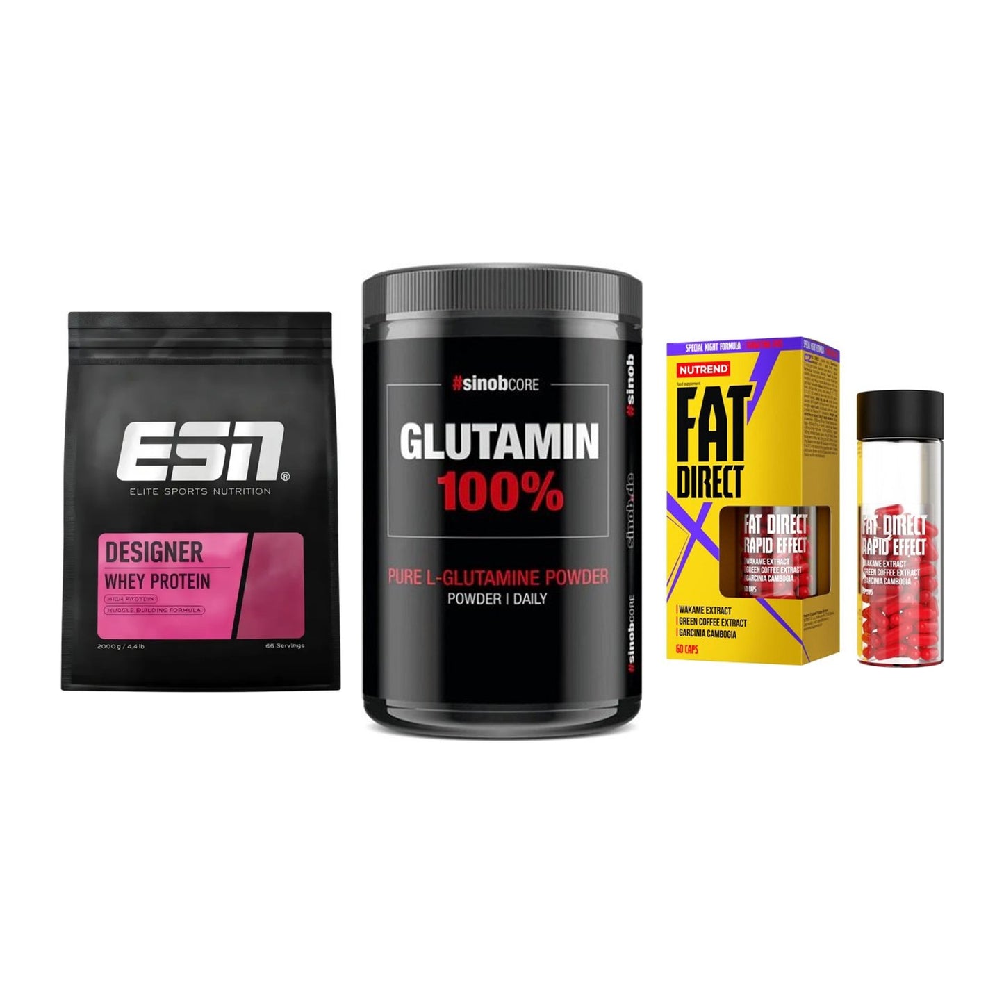 Definitionsphase-Set: ESN Designer + Sinob Core + Nutrend Fat – alle enthaltenen Artikel