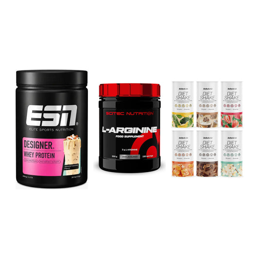 Definitionsphase-Set: ESN Designer + Scitec Arginin + BioTech Diet – alle enthaltenen Artikel