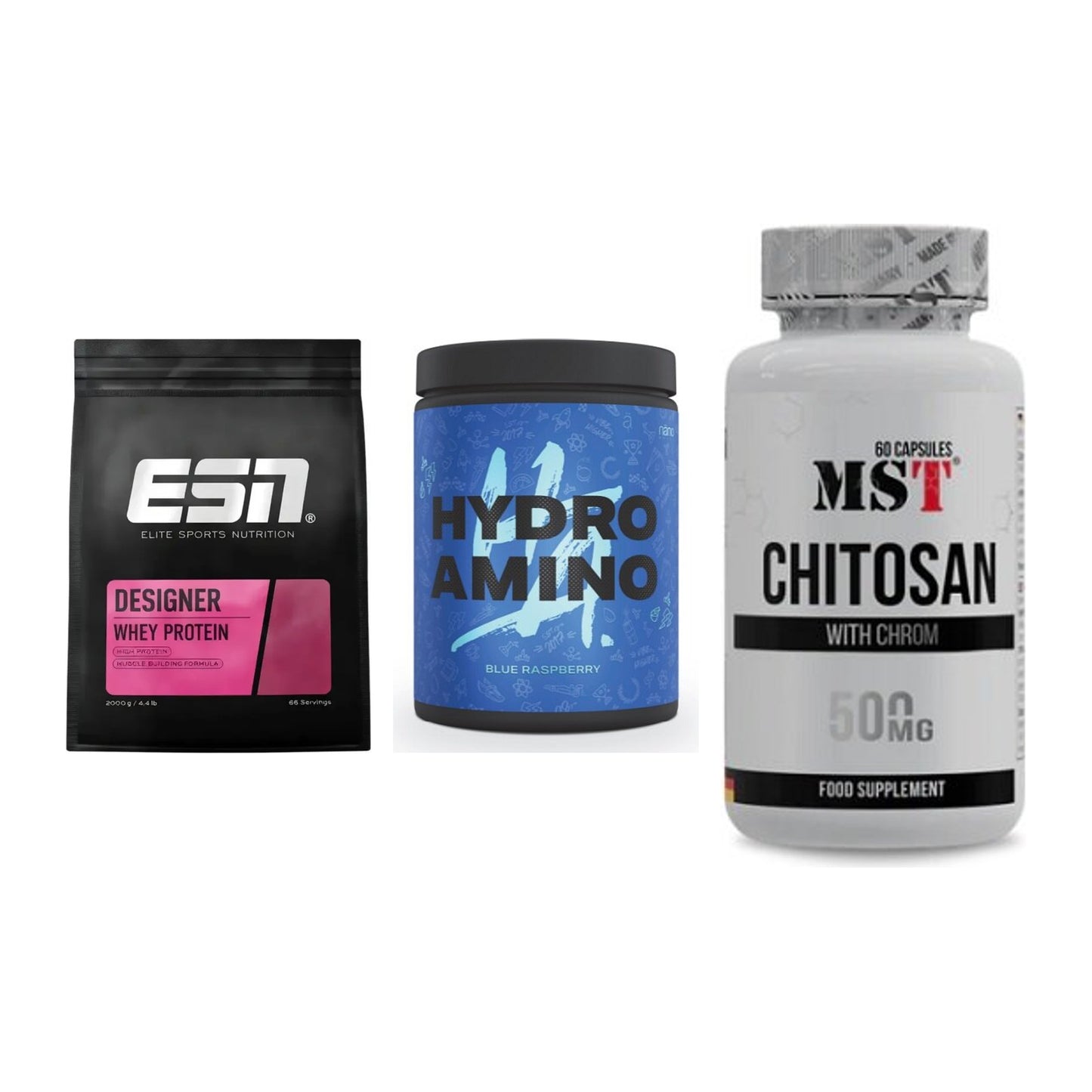 Definitionsphase-Set: ESN Designer + Nanosupps + MST Chitosan – alle enthaltenen Artikel