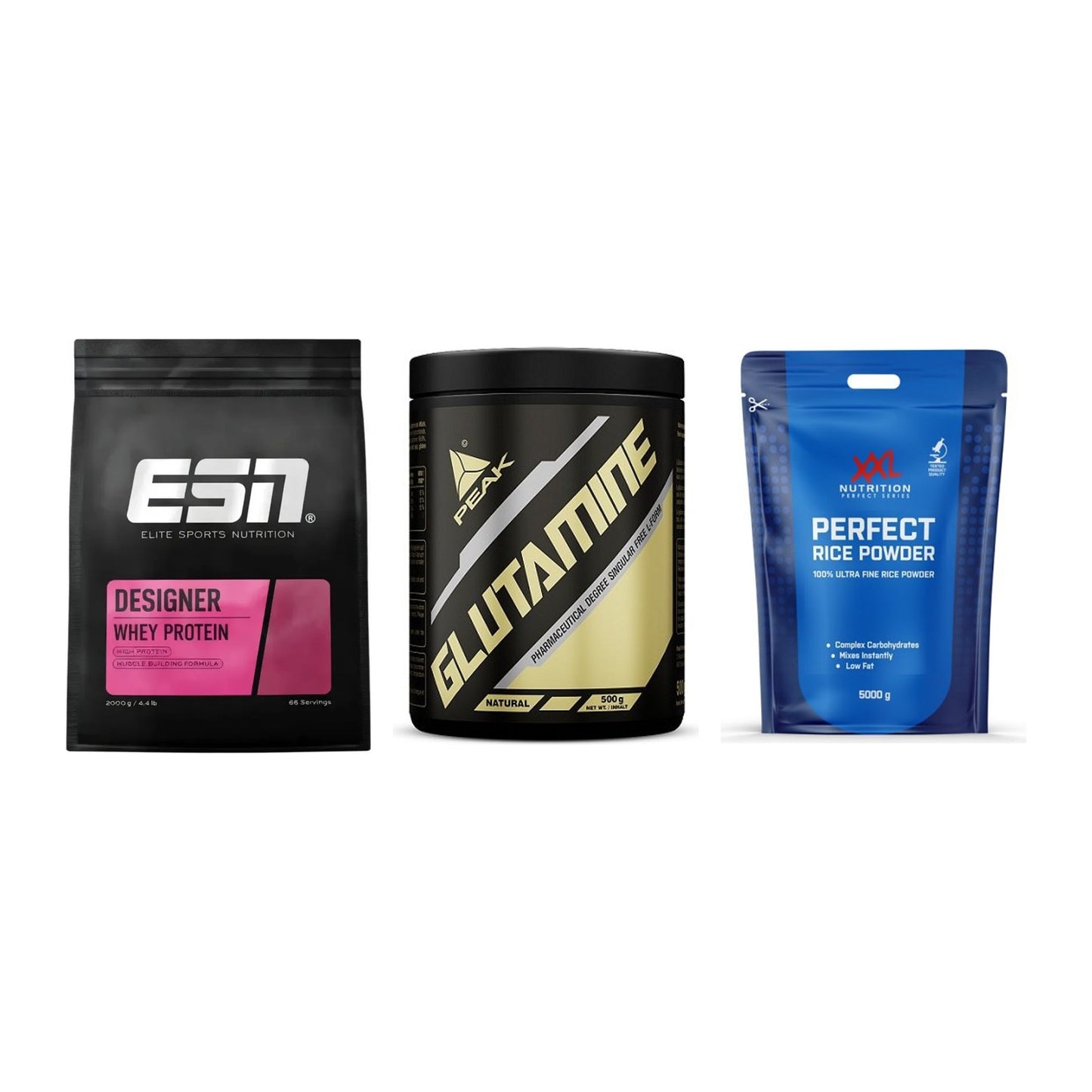 Definitionsphase-Set: ESN Designer + Peak Glutamin + XXL Nutrition – alle enthaltenen Artikel