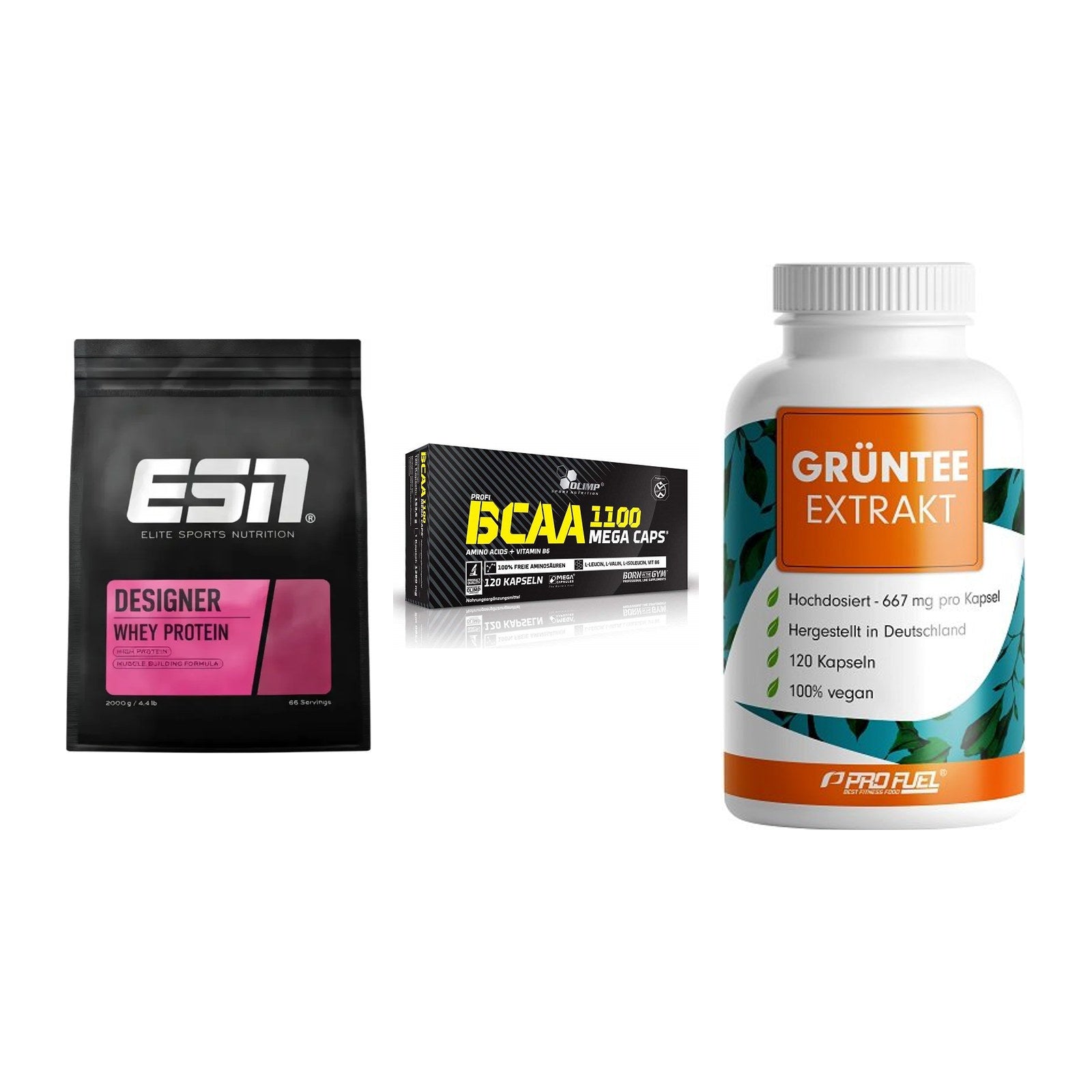 Definitionsphase-Set: ESN Designer + Olimp BCAA + ProFuel Grünte – alle enthaltenen Artikel