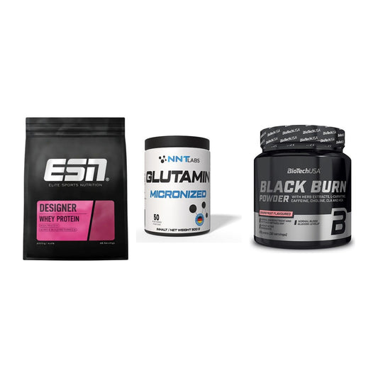 Definitionsphase-Set: ESN Designer + NNT Glutamin + BioTech Black – alle enthaltenen Artikel