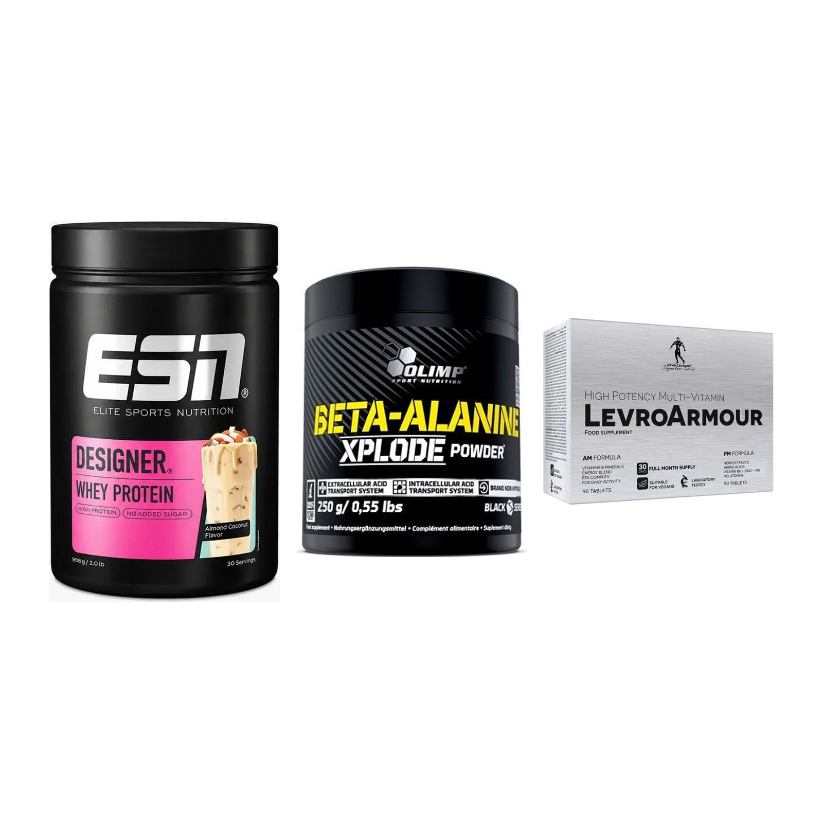 Definitionsphase-Set: ESN Designer + Olimp Beta-Ala + Kevin Levrone – alle enthaltenen Artikel