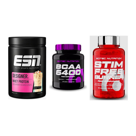 Definitionsphase-Set: ESN Designer + Scitec BCAA + Scitec Stim – alle enthaltenen Artikel
