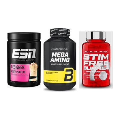 Definitionsphase-Set: ESN Designer + BioTech Mega + Scitec Stim – alle enthaltenen Artikel