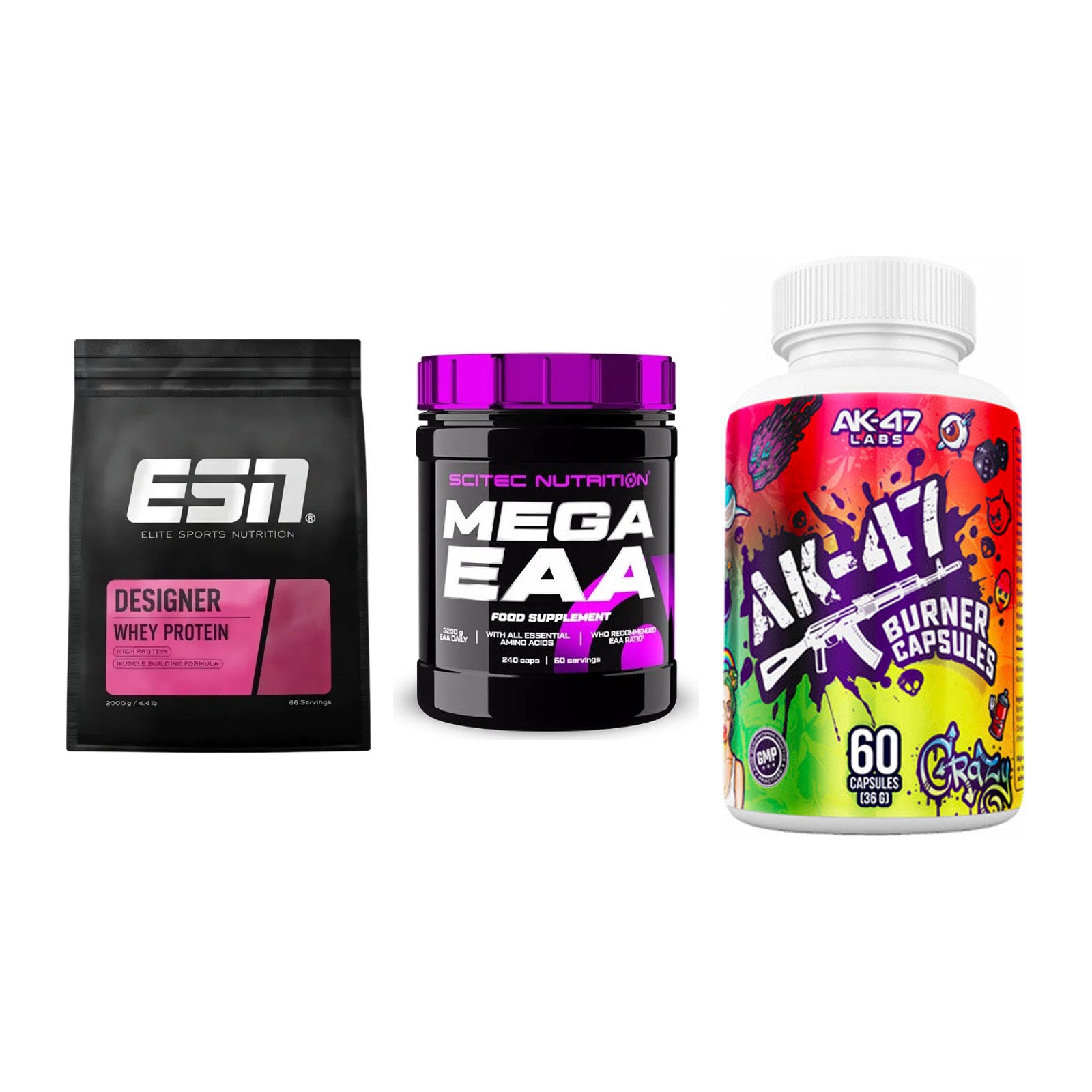 Definitionsphase-Set: ESN Designer + Scitec Mega + AK47 Labs – alle enthaltenen Artikel