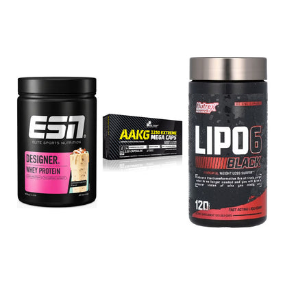 Definitionsphase-Set: ESN Designer + Olimp AAKG + Nutrex Lipo 6 – alle enthaltenen Artikel