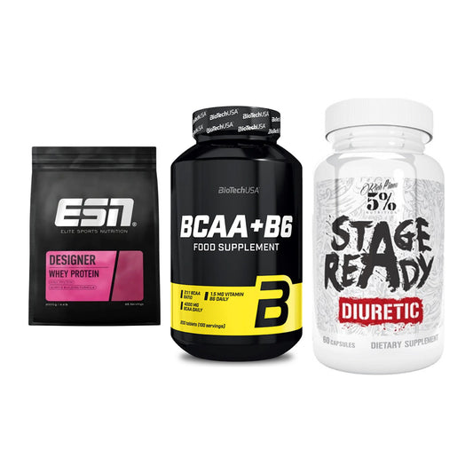 Definitionsphase-Set: ESN Designer + BioTech BCAA+B + 5% Nutrition – alle enthaltenen Artikel
