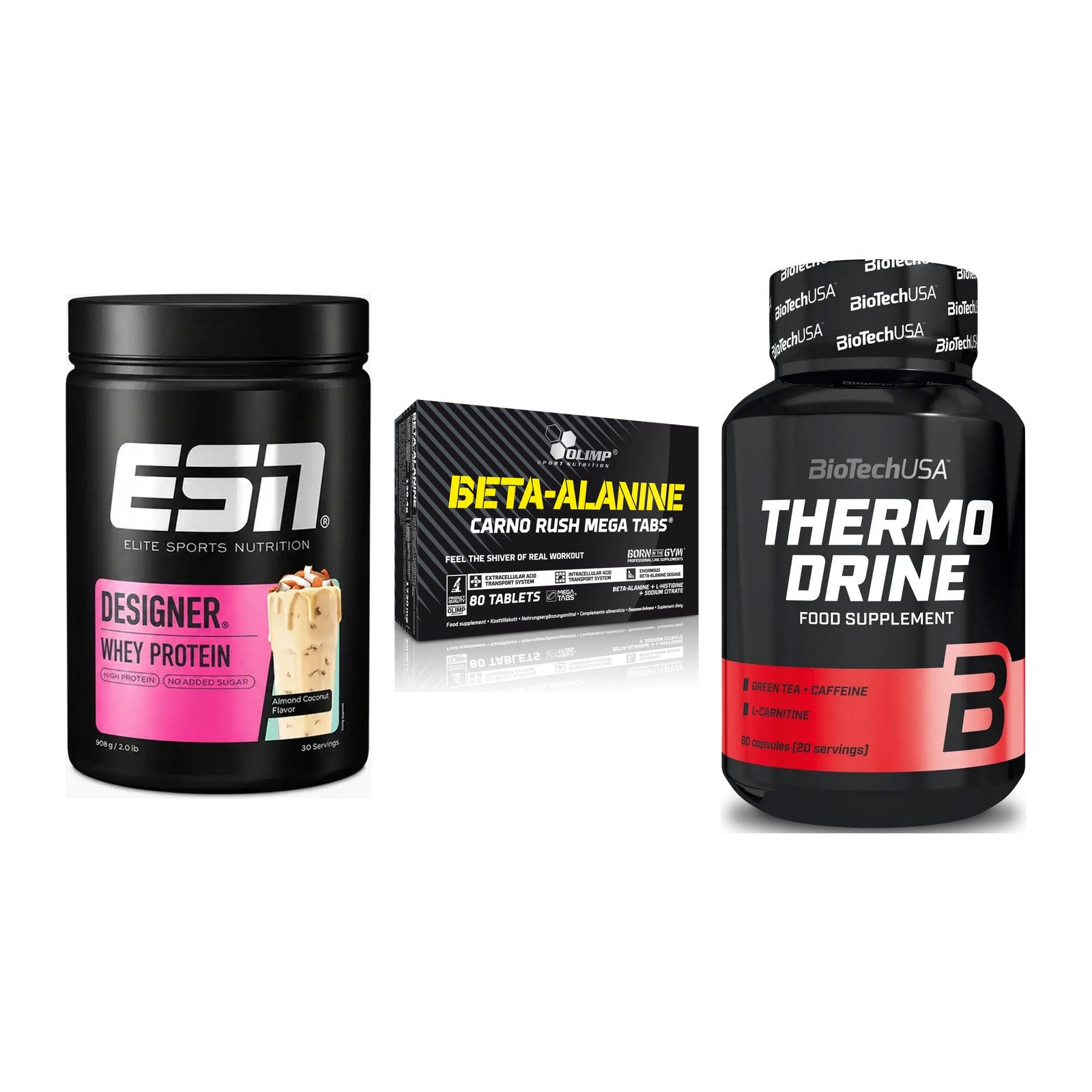Definitionsphase-Set: ESN Designer + Olimp Beta-Ala + BioTech Thermo – alle enthaltenen Artikel