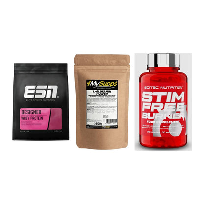 Definitionsphase-Set: ESN Designer + MySupps Glutam + Scitec Stim – alle enthaltenen Artikel