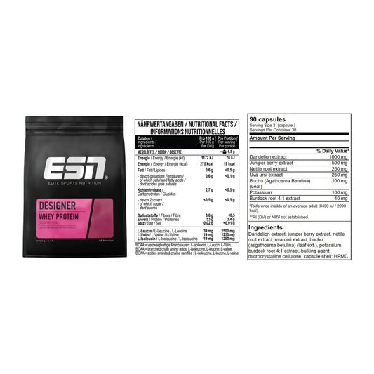 Definitionsphase-Set: ESN Designer + MST BCAA Zero + GN Shred Cuts – alle enthaltenen Artikel