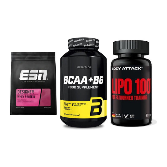 Definitionsphase-Set: ESN Designer + BioTech BCAA+B + Body Attack – alle enthaltenen Artikel