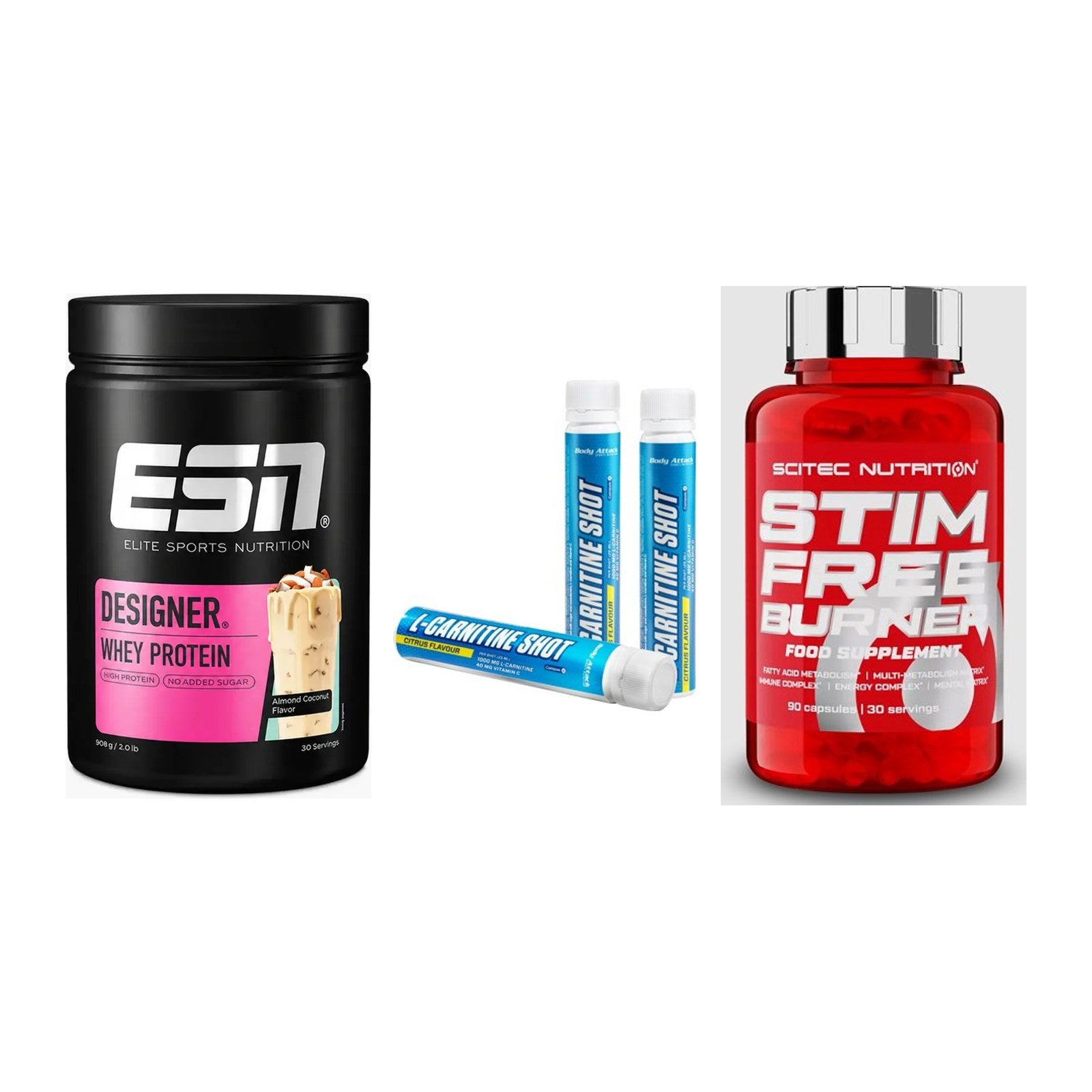 Definitionsphase-Set: ESN Designer + Body Attack + Scitec Stim – alle enthaltenen Artikel